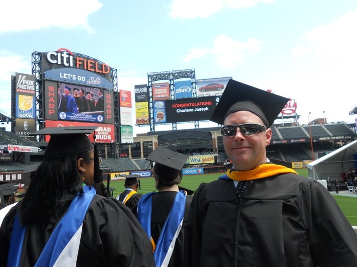 Greg Ziman, at his graduation from the Graduate School of Education