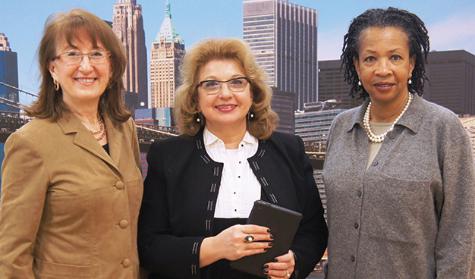 Left to right,  Marcella L. Bullmaster-Day, Ed.D., Elina Lampert-Shepel, Ed.D., Velma L. Cobb, Ed.D., CPCC, ACC