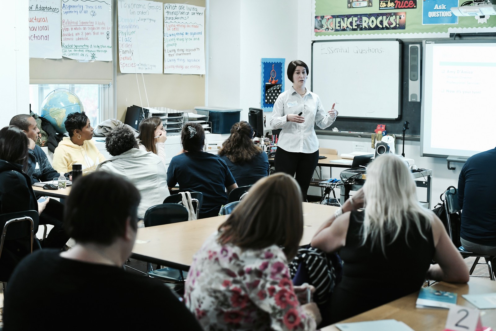 Dr. Amy D'Amico, Division Director of Professional Services at the Smithsonian Science Education Center leads a breakout workshop session on using models to to explain phenomena in the natural world.